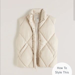 Abercrombie & Fitch oversized vegan leather vest